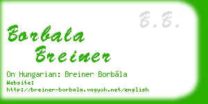 borbala breiner business card